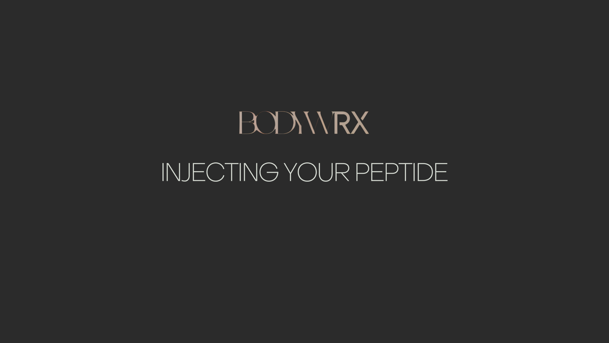 Load video: Injecting Your Peptides