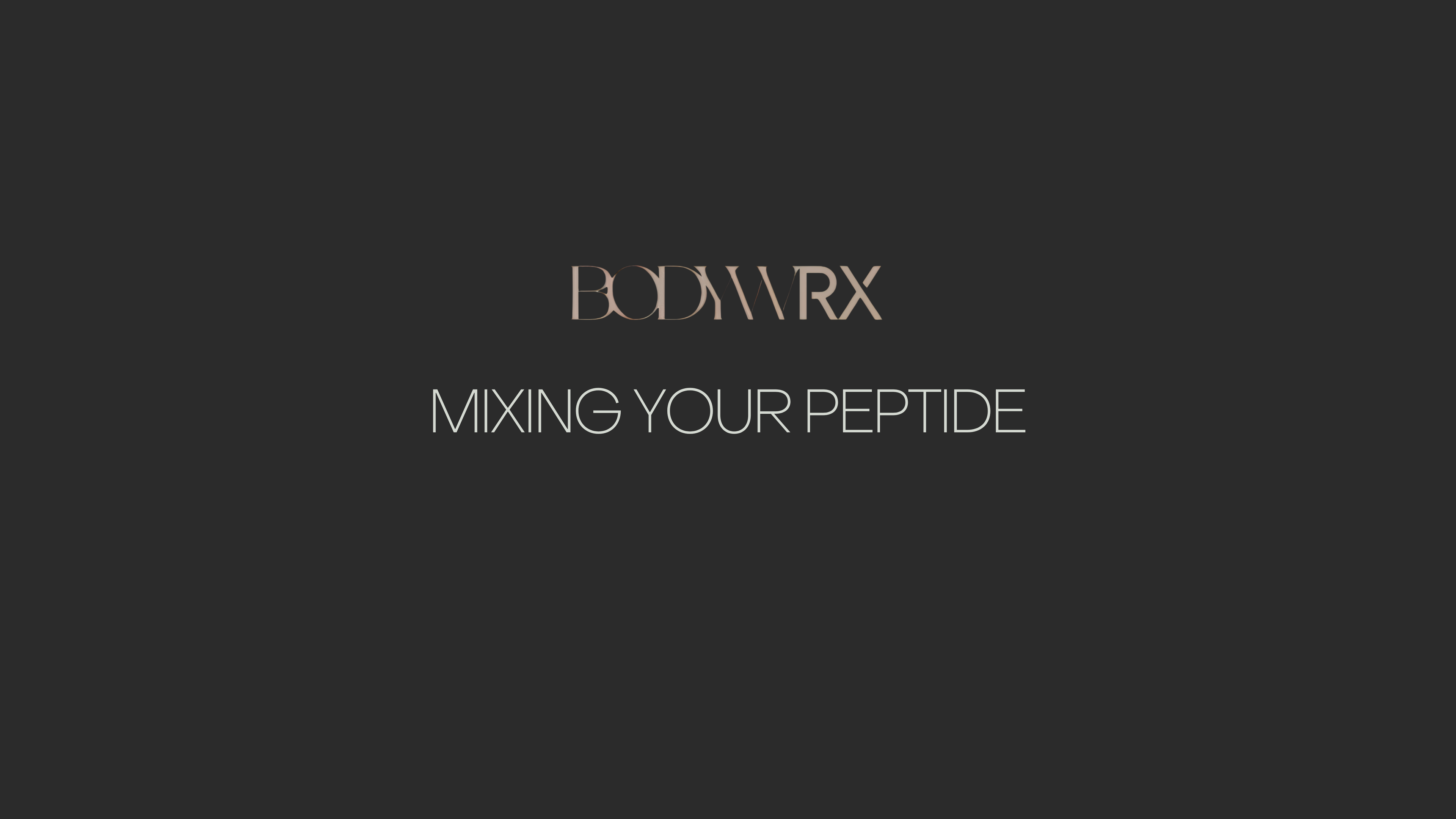 Load video: Mixing Your Peptides